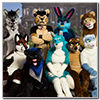 Eurofurence 2014 fursuit photoshoot. Preview picture of Pillgrim, Toxic, Zephid, …